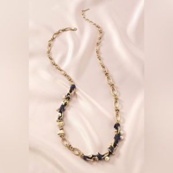 Stella & Dot French Twist Ribbon Necklace - Picture 2 of 5